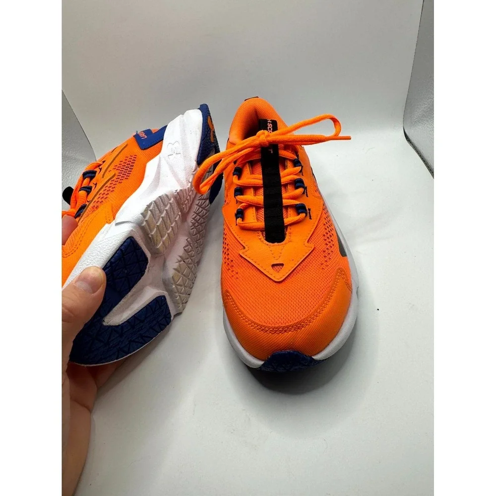 Under Armour Scramjet 6 GS 3027691-800 Kid 5.5 Sneaker Orange Mesh Running Shoes